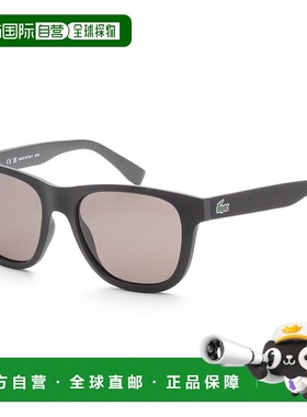 自营 Lacoste中性款54毫米黑色太阳镜-黑色哑光 美国奥莱直发