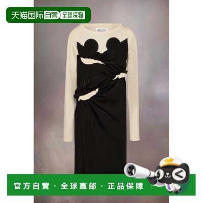 自营Maison Margiela Fibres Midi Women's Dress - black 美国奥