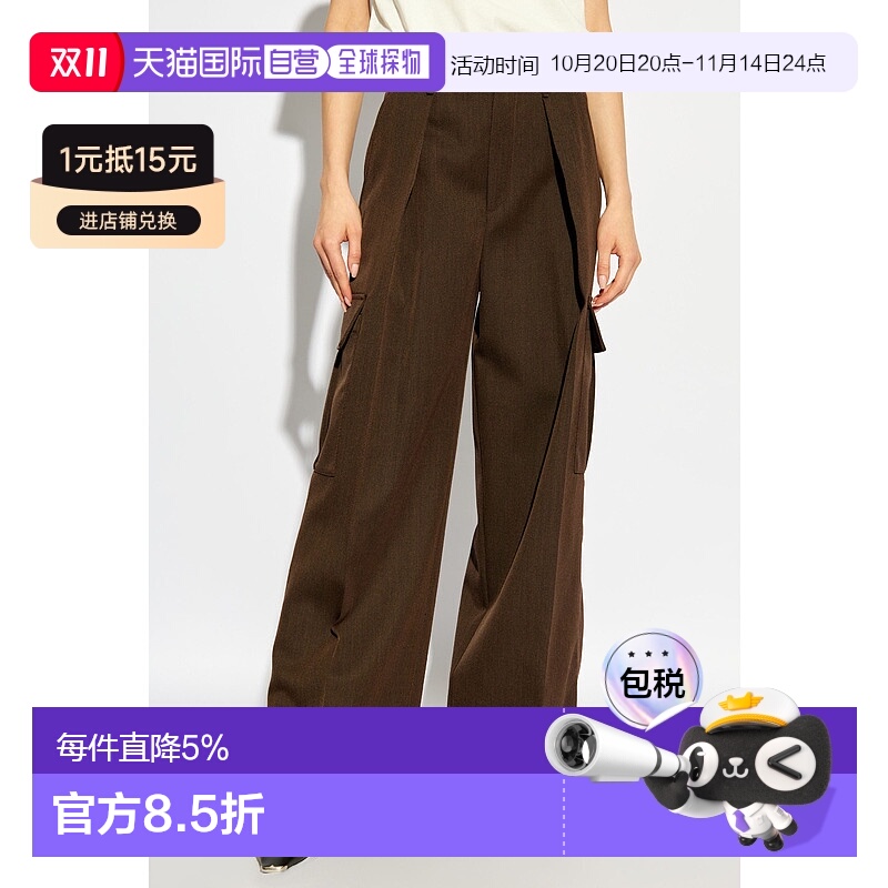 美国直邮BURBERRY - Women High Waisted Cargo Wide Leg Trouser