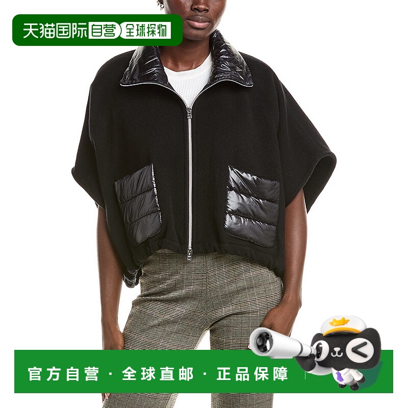 自营Herno Resort Wool & Cashmere-Blend Poncho - black 美国奥