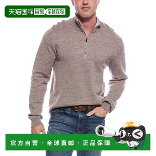 Zip Wool Sweater Neck Mock Blend Merino 自营Magaschoni