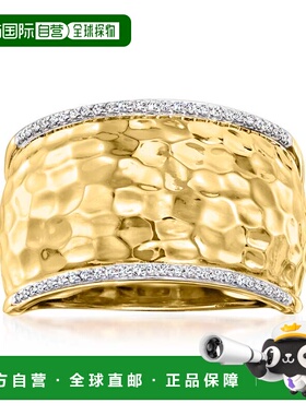 自营Ross-Simons 18kt 金锤钻戒指 - 白色 美国奥莱直发