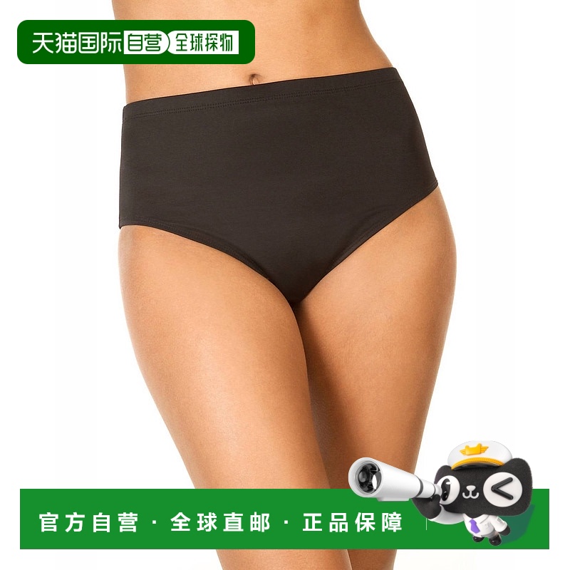 自营 miraclesuit基本裤子游泳底部比基尼在黑色-黑色 美国奥莱直