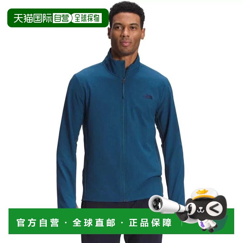 自营The North Face Treadway混合夹克男士蓝色抓绒长袖KFC1052-