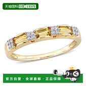 max3 TGW 自营 金黄水晶和钻石装 10k mimi 饰永恒戒指