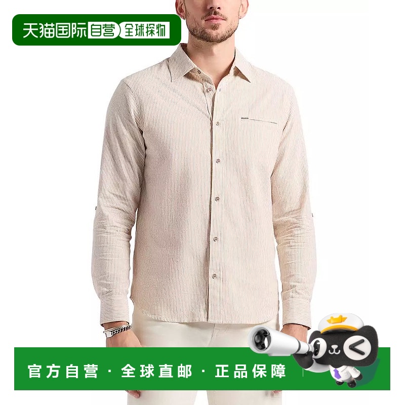 1h可退 【美国直邮】buffalo david bitton 男士 衬衫亚麻条纹