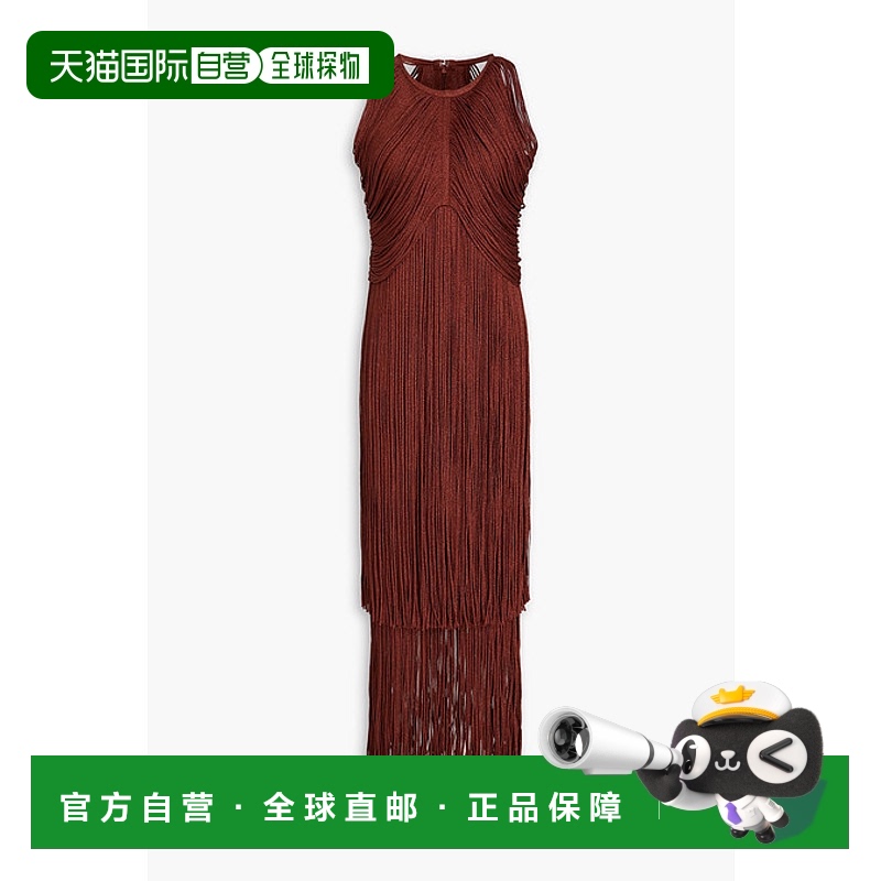 1h可退 香港直邮潮奢 Herve Leger 荷芙妮格 女士 流苏绷带礼服 F