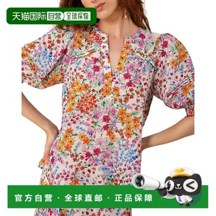 Hale 美国奥莱直发泡泡袖 Bob 多色 Talia亚麻混纺衬衫 自营