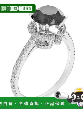 自营 vir jewels2.80 克拉黑钻订婚戒指 14K 白金新娘婚礼 - 白色