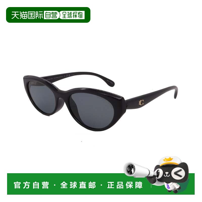 自营Coach太阳镜HC8456D-500281-55-18-145偏光-黑色 美国奥莱直