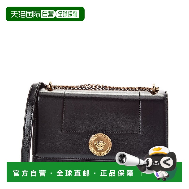 自营Versace La Medusa Leather Shoulder Bag - black 美国奥莱