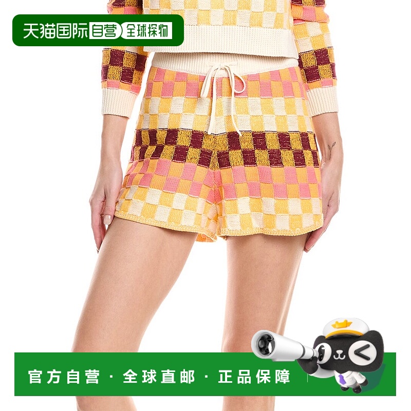 自营 THE UPSIDE Checkmate Auroura 短裤 - 橙色 美国奥莱直发