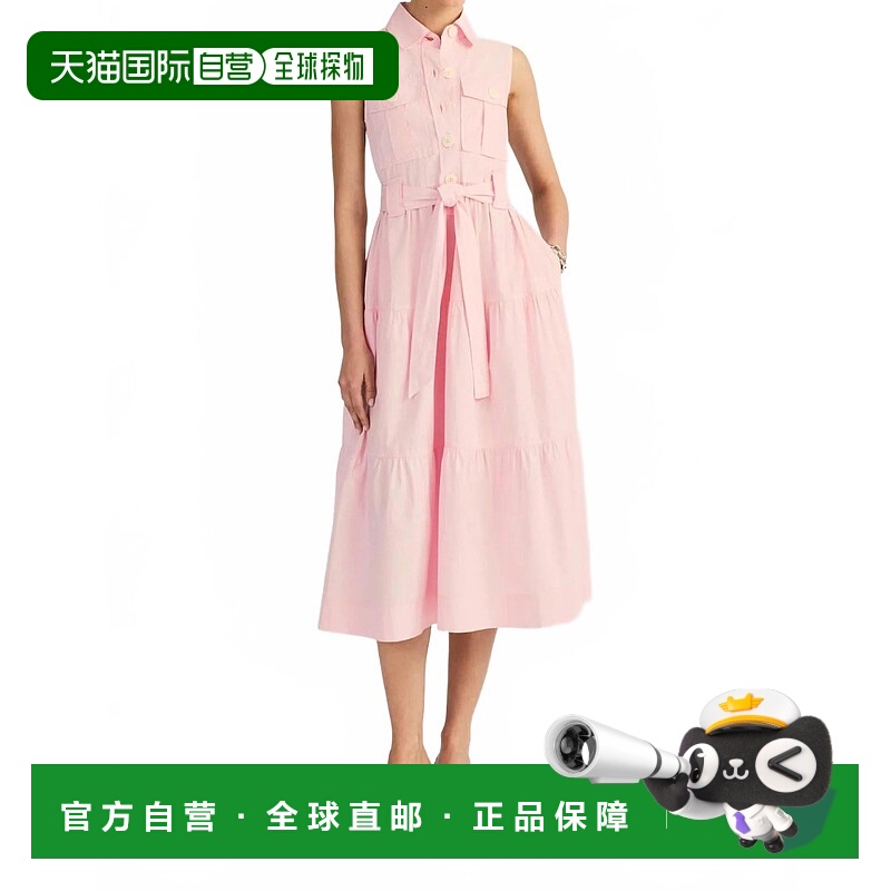 自营derek lam 10 crosbyFlorence Sleeveless Shirt Dress In Pr