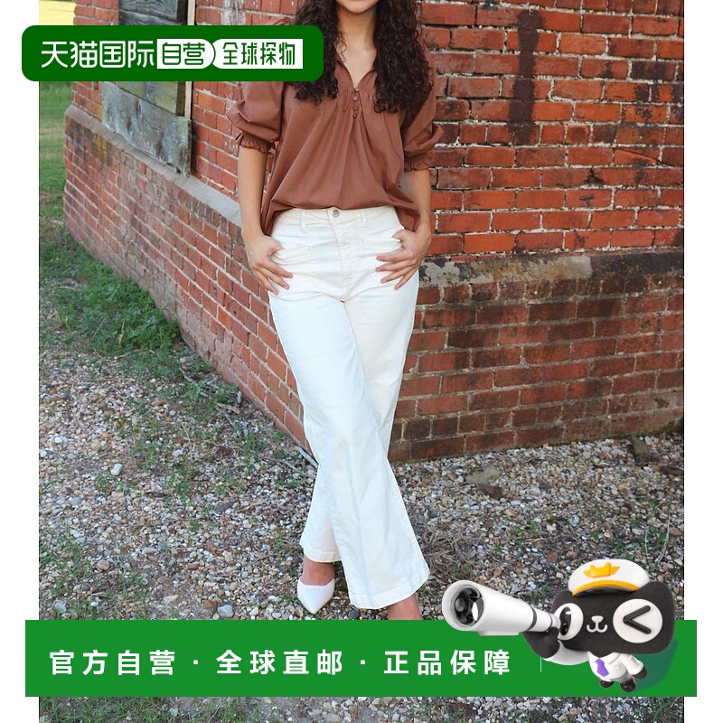 自营 jade女式Kiona上衣棕色 美国奥莱直发泡泡袖