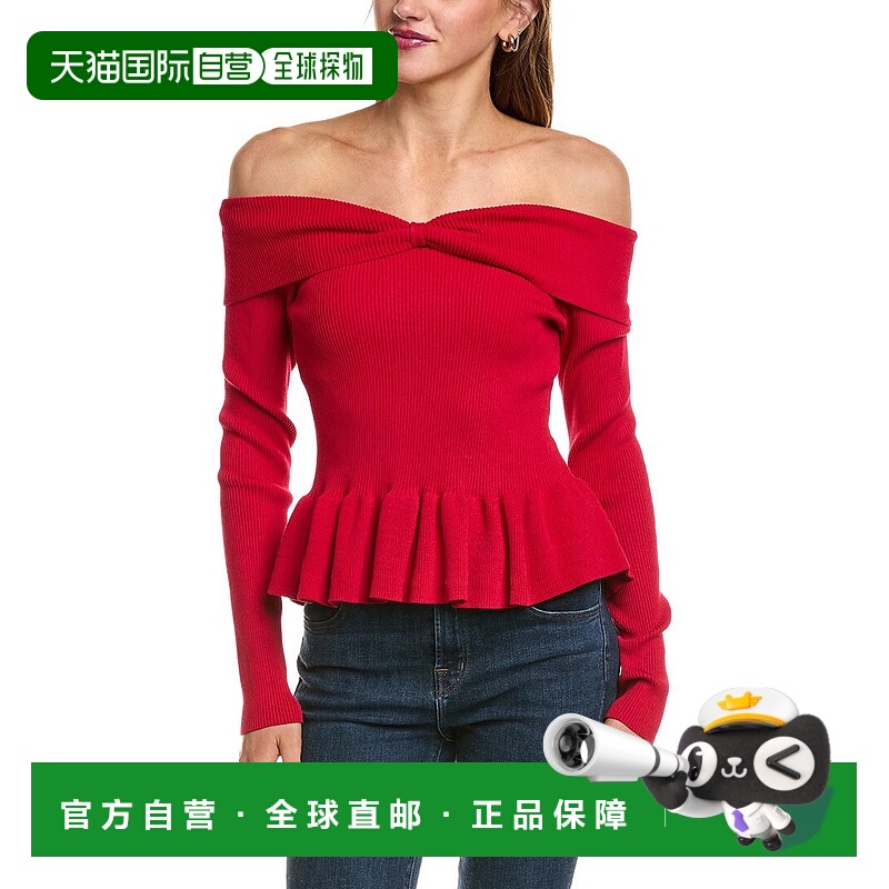 自营525 America Morgan Peplum Top - red 美国奥莱直发