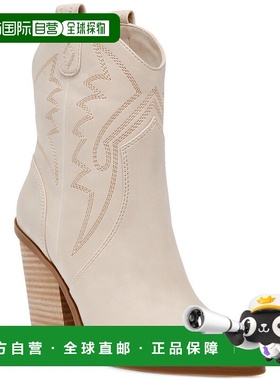 自营Dolce Vita Nakeeta女式象牙色人造皮革脚踝靴ZPO3937-白色