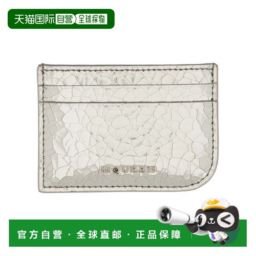 自营alexander mcqueen皮革卡夹-银色 美国奥莱直发卡包