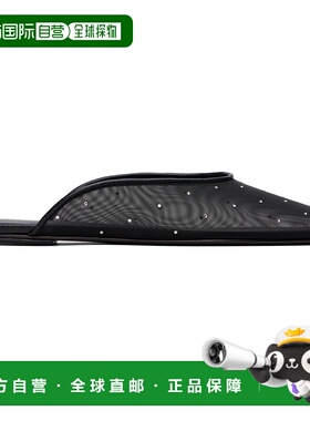 1h可退 香港直邮潮奢 magda butrym 女士 黑色 Crystal Mesh Flat