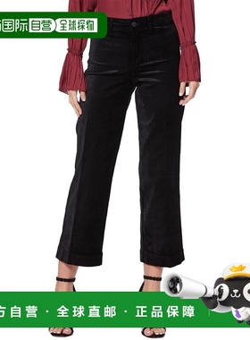 自营PAIGE Nellie Black Overdye Culotte Jean - black overdye