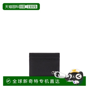黑色 自營(yíng) valentino garavani`Vlogo簽名`皮革名片夾 美國(guó)奧萊直