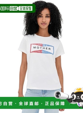 自营Mother Women's The Boxy Goodie Goodie Tee, Fluff Fast as