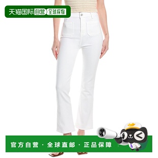 自营 7 for all mankind7全人类高腰爱再次苗条踢腿喇叭牛仔裤-白