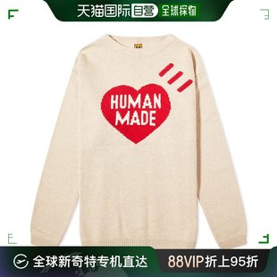 美国直邮 human made 爱心 男士 毛衣针织开衫