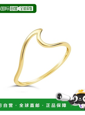 自营 sterling forever纯银波浪形戒指 金 美国奥莱直发银戒指