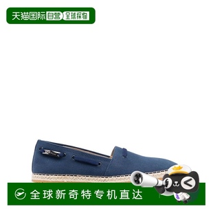 roberto 带编织黄麻鞋 自营 cavalli蓝色织物乐福鞋 美 底 蓝色