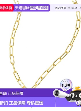 自营 Adornia 25 英寸心形吊饰回形针链项链金色 - 黄色 美国奥莱