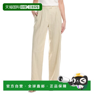 自营rag & bone Portia Linen-Blend Pant - brown 美国奥莱直发