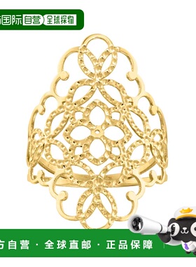 自营 Ross-Simons 意大利 14kt 黄金花丝戒指 - 黄色 美国奥莱直