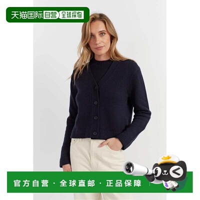 自营chinti & parkerNavy Pure Cashmere Cardigan - navy 美国奥