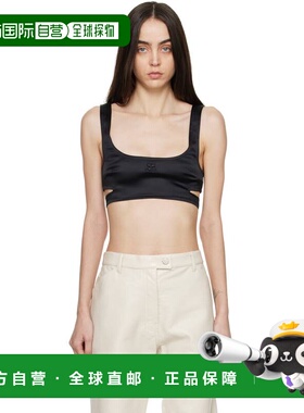 1h可退 香港直邮潮奢 Courreges 女士 黑色镂空上装 322CBR014AC0