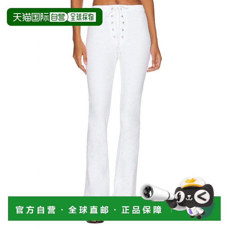 自营 mother系带高腰周末休闲裤 - Totally Innocent 白色 - 白色