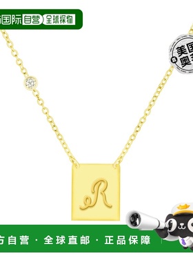 savvy cie jewels18K 镀金纯银项链，镶嵌 CZ - 黄色-r 【美国奥