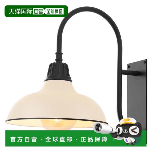 自营jonathan y斯坦利1-Light农舍工业室内/室外铁LED鹅颈臂户外S
