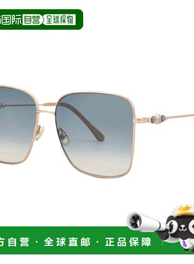 自营Jimmy Choo Sunglasses Rectangle Full Rim, Black Gold Fra