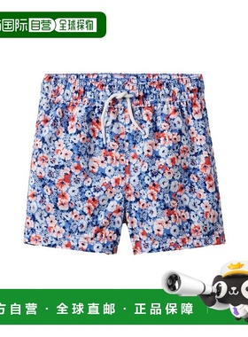 自营Janie and Jack Recycled Floral Swim Trunk - blue 美国奥