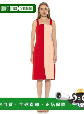 自营 alexia admorMarissa 中长连衣裙红色/腮红 美国奥莱直发