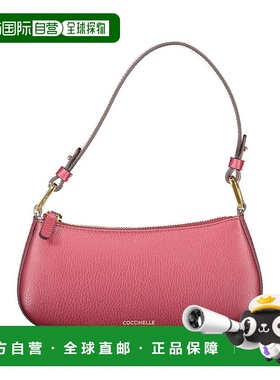 自营Coccinelle Leather女式手提包-紫色单肩包 美国直发奥莱