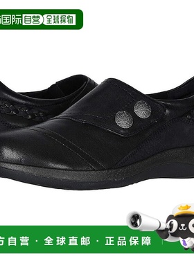 自营 Aetrex Karina DM500W女式7.5-8黑色皮革僧带正装鞋KHD1384-