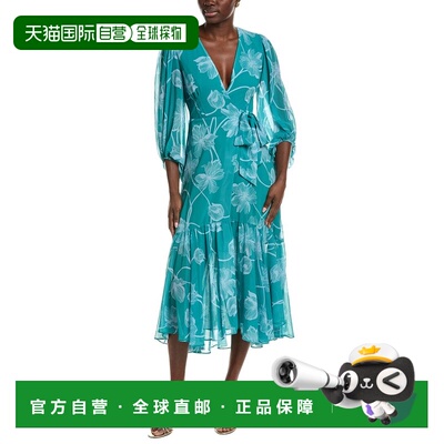 自营Hutch Robyn Wrap Dress - blue 美国奥莱直发连衣裙长裙