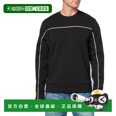 自营Hugo Boss Men's Salbo 1 Crewneck Sweater, Black Shadow -