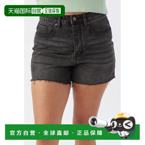 自营Women's O'Neill Kellerman Shorts Black Denim  Cotton Raw