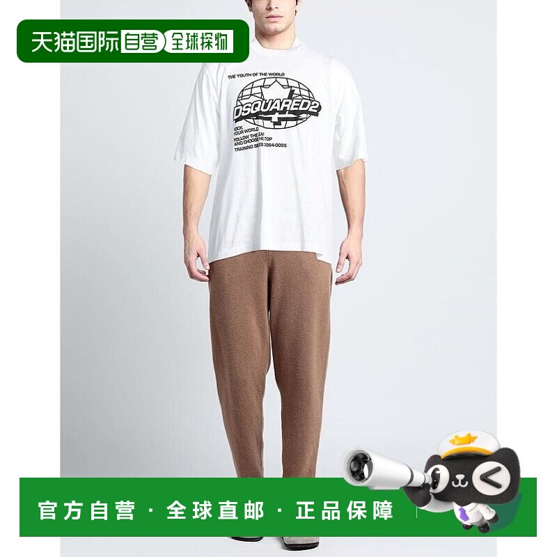 1h可退 【美国直邮】dsquared2 男士 上装T恤短袖纯色纯棉高档 高