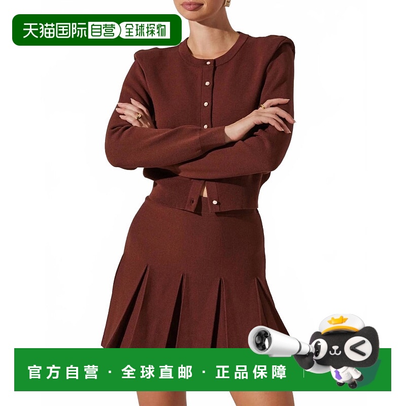 自营astr the label桑蚕丝Denisa褶皱迷你裙 美国奥莱直发