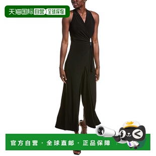 Joseph 美国奥莱直发连体裤 Ribkoff 黑色 垂褶前连身裤 自营