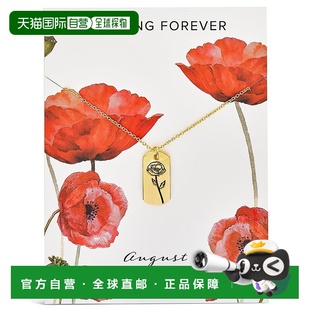 sterling foreverBirth Flower Pendant - august / poppy 【美国