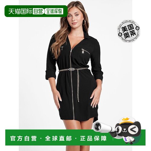 guessElina 束带连衣裙 - 黑色 【美国奥莱】直发性感